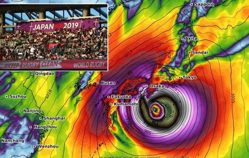 Avertizare de taifun la Cupa Mondială de rugby 2019 din Japonia