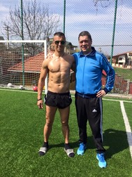 Daniel Pancu ( stanga ) alăturti de cumnatul său
