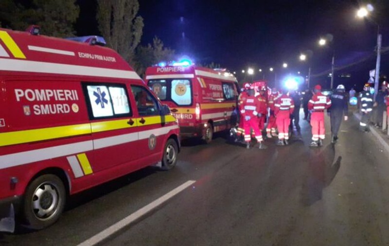 Carambol pe DN1, la Balotești: 16 autoturisme și un microbuz, implicate în accidentul în lanț