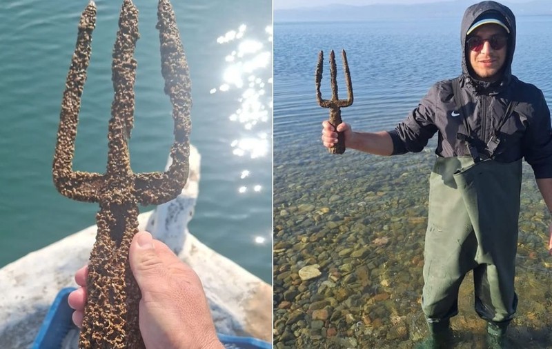 A găsit „sulița zeului Poseidon” într-un lac din Turcia. Ce spun arheologii despre descoperirea bizară făcută de un pescar