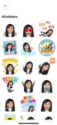 Avatar sticker ce poate fi trimis în comentarii cu prietenii