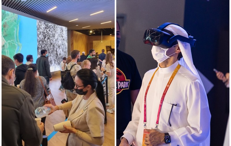 România își întâmpină vizitatorii la Expo 2020 Dubai cu apă minerală îmbuteliată. Statele vecine, cu roboți și călătorii virtuale