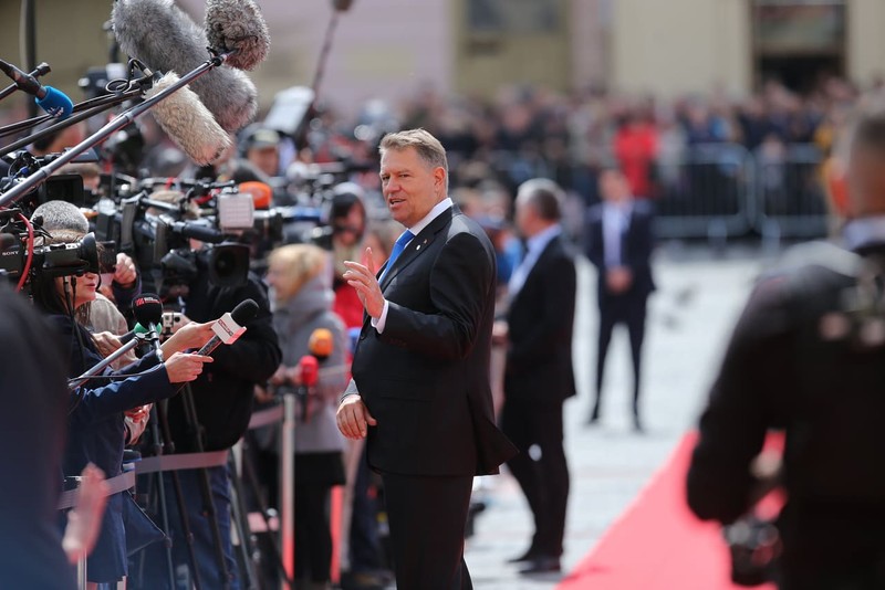 Klaus Iohannis, la summitul de la Sibiu (Foto: Dumitru Angelescu)