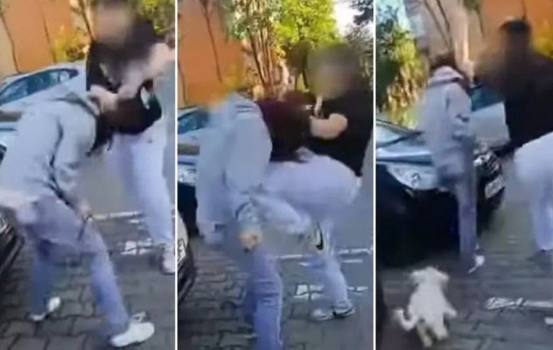 O fată, bătută cu palmele și genunchii pe stradă, în plină zi, de o altă tânără. Poliția: Agresoarea are 12 ani, victima are 16