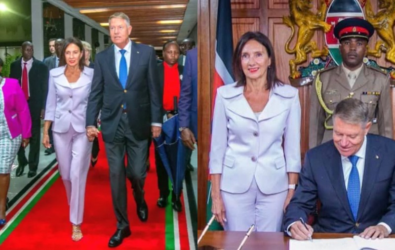 Carmen Iohannis a încălcat protocolul în Kenya, în prima zi. Ce ținută a îmbrăcat prima-doamnă și cât costă sandalele pe care le-a purtat