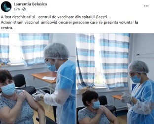 Anunțul de pe Facebook.