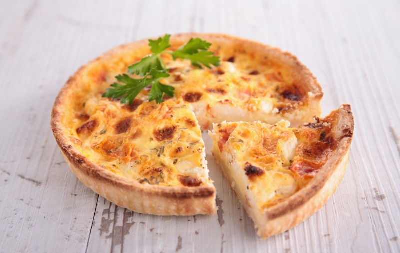 Quiche Lorraine dietetic. Este sărac în grăsimi, dar e delicios