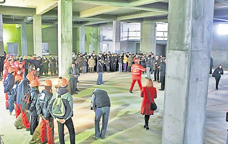 Video | Simulare de seism în Voluntari - I-au ascuns de cutremur în biserică