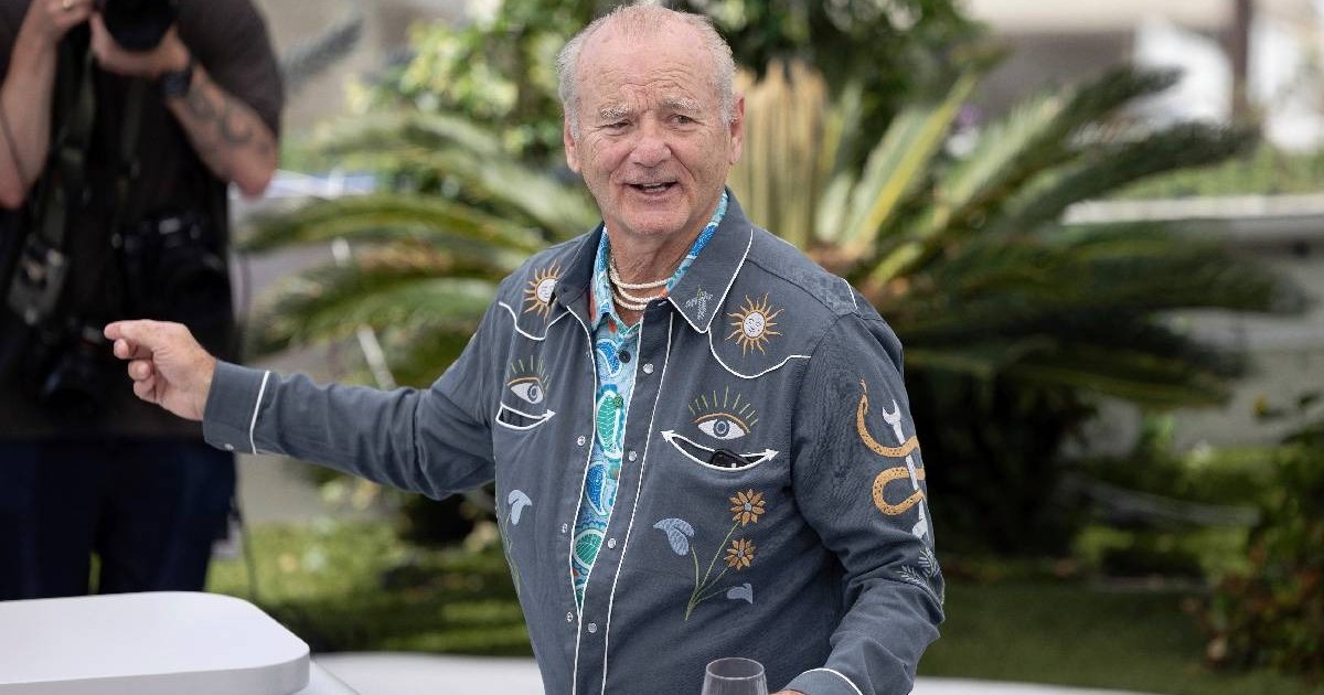 Bill Murray în timpul sesiunii foto pentru filmul „The Phoenician Scheme” în cadrul celui de-al 78-lea Festival Internațional de Film de la Cannes