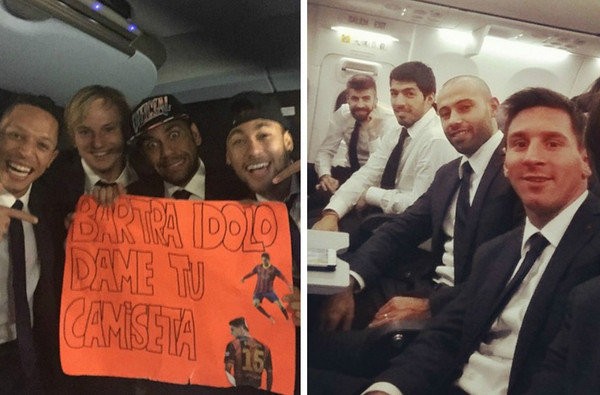 Starurile de la FC Barcelona au râs de mesajul postat de Marc Bartra pe o rețea socială. foto: Instagram
