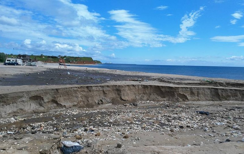 O plajă din Vama Veche a dispărut, după o ploaie de 16 ore | FOTO