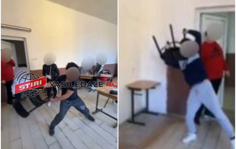 Elevi de la o şcoală din Maramureş, filmați în timp ce înjură și aruncă prin clasă cu scaune. „Noi am făcut la nivelul școlii tot ce e legal”