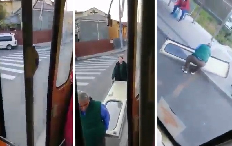 Un tramvai a pierdut o ușă, în mers, la Iași. Reacția vatmanului | VIDEO
