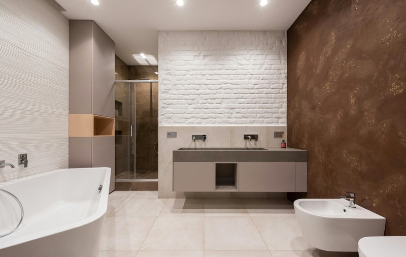 Inspirație de baie modernă pentru cei care iubesc stilul minimalist