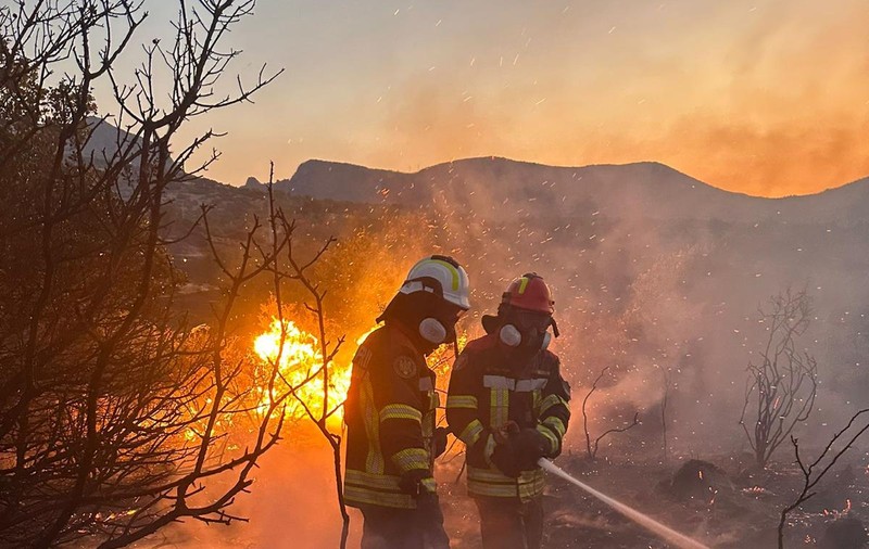 Un nou incendiu violent într-o regiune populară din Grecia. Intervin zeci de pompieri români și cehi