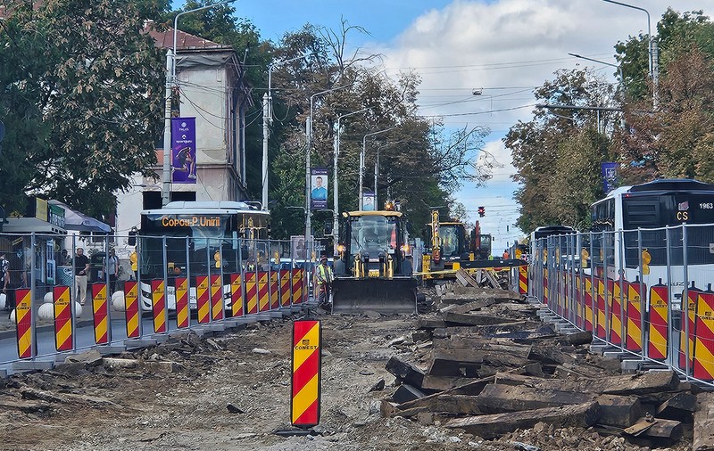 Mari șantiere deschise chiar la începutul școlii sufocă Iașiul. Restricții în cele mai aglomerate zone ale orașului