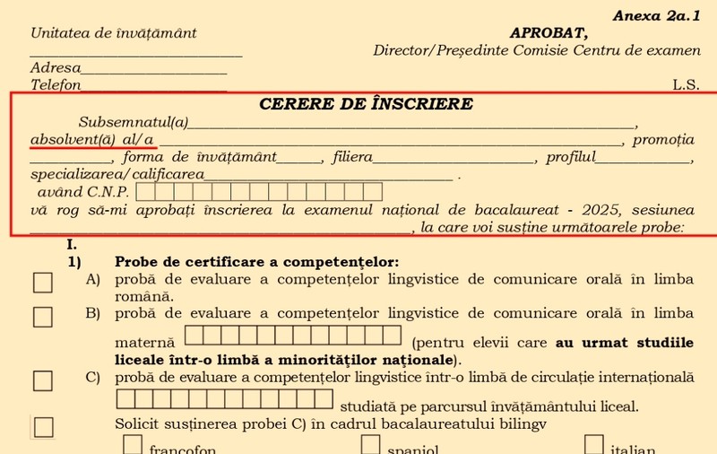 Înscriere controversată la BAC 2025: Elevii, puși să semneze declarații false