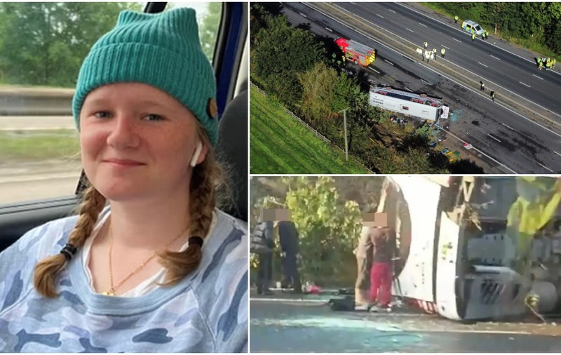 O elevă de 15 ani și șoferul au murit, când un autobuz cu 58 de elevi s-a răsturnat pe autostradă, în Anglia