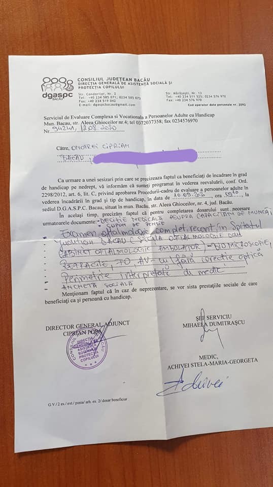 Ciprian Onofrei trebuie să se prezinte pe 10 septembrie la reevaluare FOTO: Facebook/ Emanuel Ungureanu