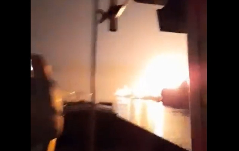 Video cu momentul exploziilor din portul Reni, aflat la câțiva kilometri de Galați și atacat de dronele rusești