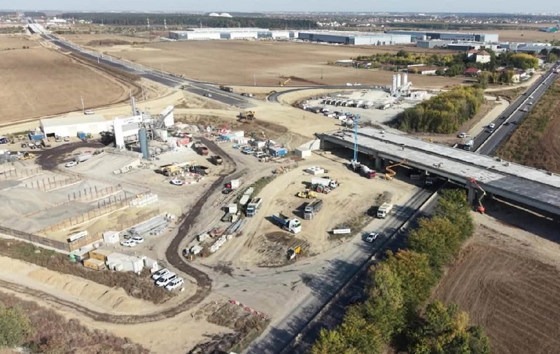 Lucrări pe lotul 1 al Autostrăzii A0 Nord