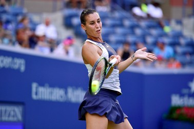 September 7, 2015 - Flavia Pennetta in action against Samantha Stosur (not pictured) in a women's singles fourth-round match during the 2015 US Open at the USTA Billie Jean King National Tennis Center in Flushing, NY. (USTA/Steven Ryan)