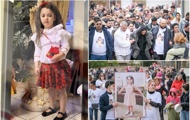 Marș cu 500 de oameni pentru Rose, fetița româncă de 5 ani ucisă și băgată dezbrăcată într-un sac de gunoi, într-un oraș din Franța
