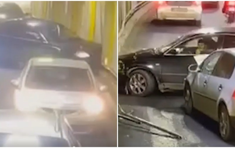Accident în Pasajul Unirii. Șoferul vinovat, căutat de polițiști, după ce a fugit de la fața locului | VIDEO
