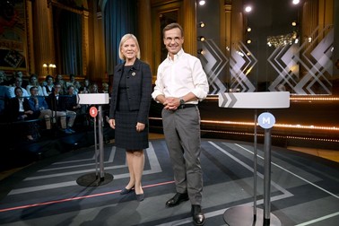Principalii candidați pentru funcția de premier: social-democrata Magdalena Andersson, actuala șefă a guvernului, și conservatorul Ulf Kristersson. FOTO: EPA