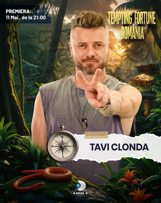 Concurenți la „Tempting Fortune România”, emisiunea de la Kanal D. Printre primii șase participanți anunțați e și Tavi Clonda
