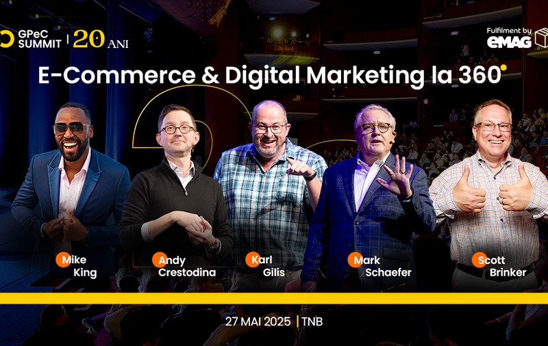 Agenda GPeC SUMMIT 26-27 Mai este publicată: 2 Masterclass-uri, 19 speakeri, Expo și content practic despre tot ce e important în E-Commerce și Digital Marketing