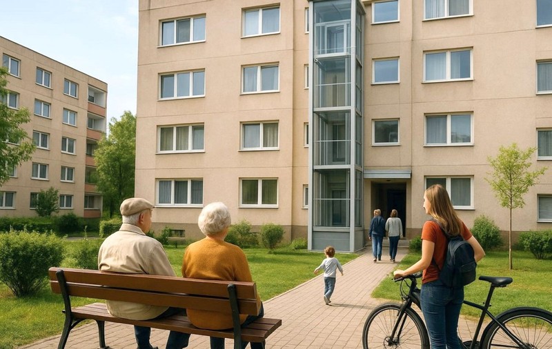 Blocurile de 4 etaje din România, construite până în 1990, ar putea avea lifturi. Ce prevede proiectul