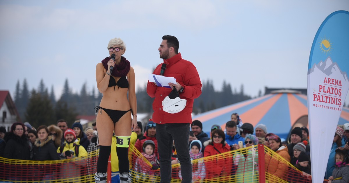 Frumoase și curajoase! A fost spectacol pe pârtie la Arena Platoș, acolo unde 14 fete au participat la Bikini Race