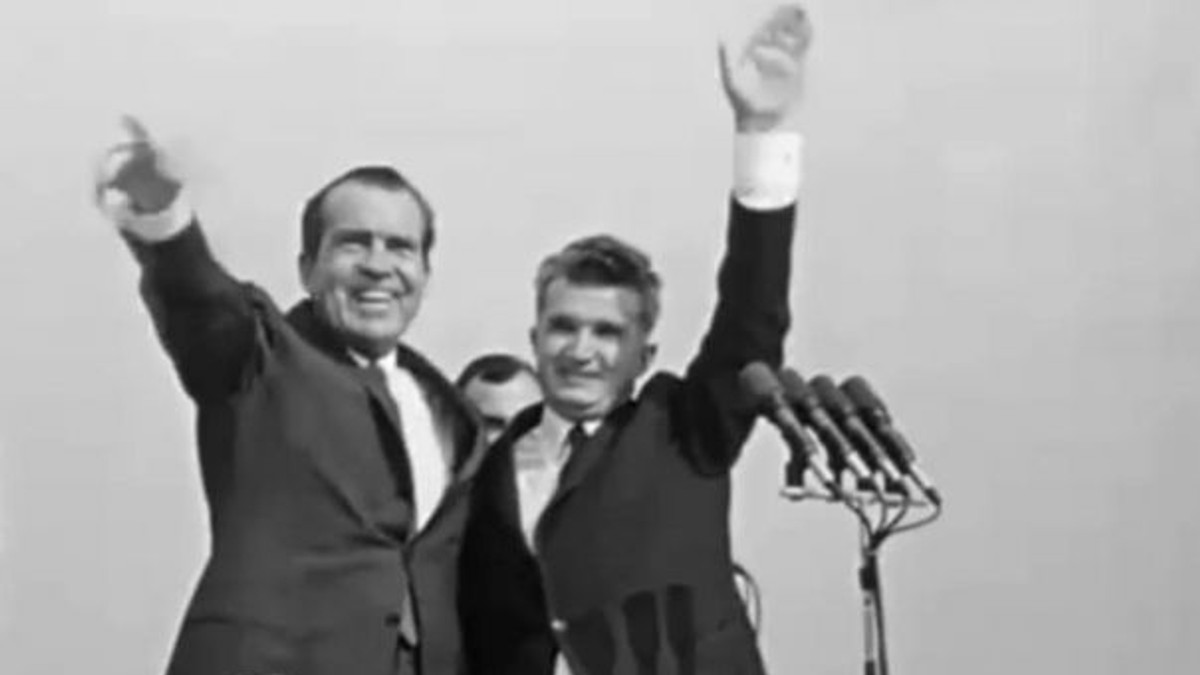Nicolae Ceaușescu și Richard Nixon