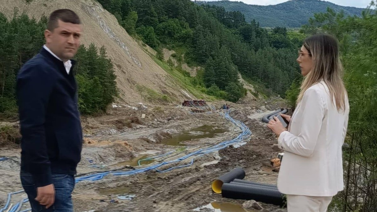 Radu Miruță și Diana Buzoianu la Salina Praid, în județul Harghita