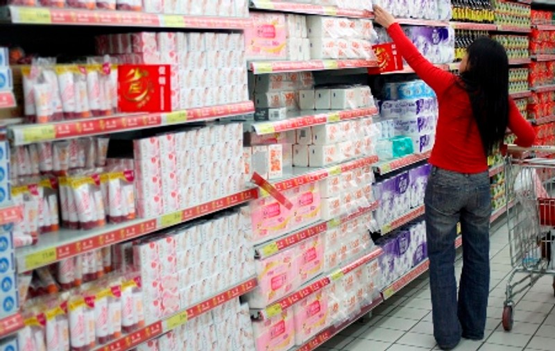 A avortat într-un supermarket din Italia