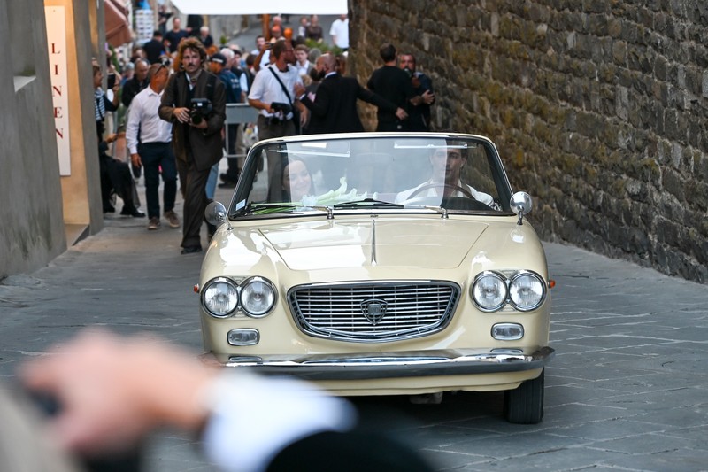 Dove Cameron și Damiano David s-au căsătorit la primăria din Montalcino pe 24 septembrie 2026, în Montalcino, Italia. Sursa foto: Getty Images