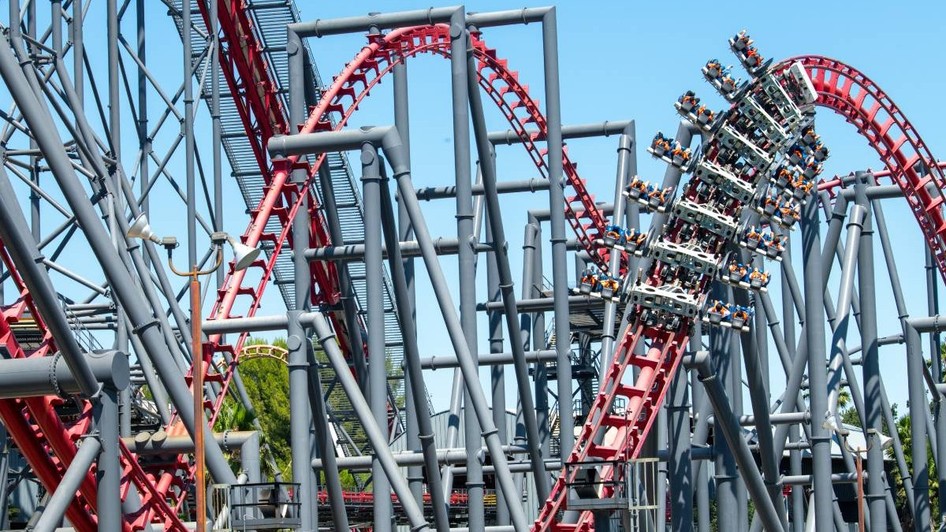 Roller coaster six flags X2