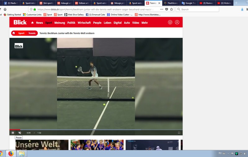Romeo Beckham visează să fie noul Rafael Nadal | VIDEO