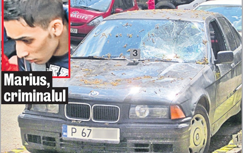 Colegii liceanului omorât au vandalizat maşina ucigaşului!