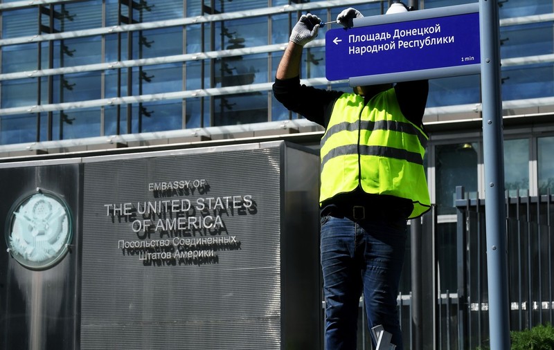Ambasada SUA la Moscova are o nouă adresă, care a primit numele separatiștilor din Donbas