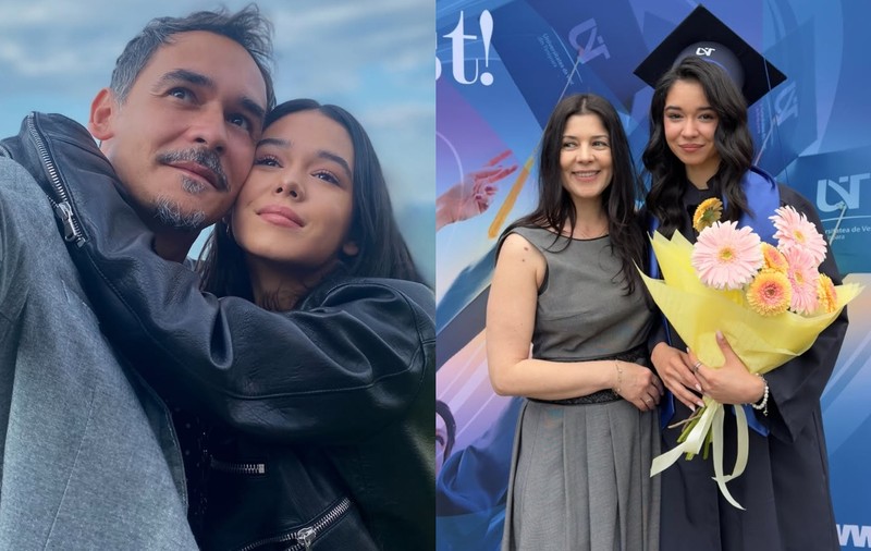 Imagini cu Ianca Simion la absolvirea facultății. Răzvan Simion a fost absent, dar tânăra a fost susținută de mama sa și de soțul acesteia