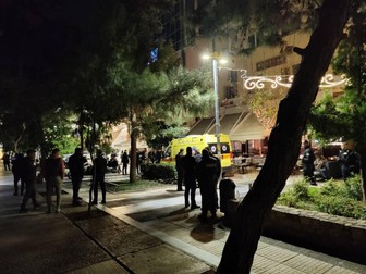 Terasa la care a avut loc execuția. Foto: skai.gr