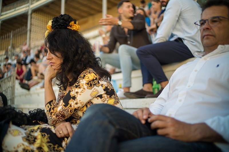 Oana și partenerul ei, Miguel Ángel, la o coridă în Granada, în timpul sărbătorii orașului.