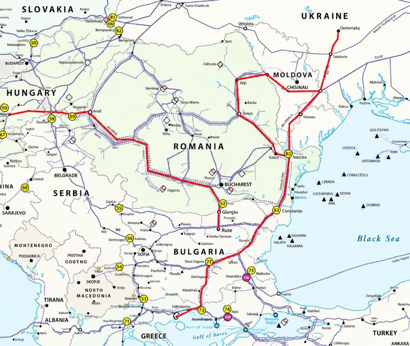 Harta conductelor regionale