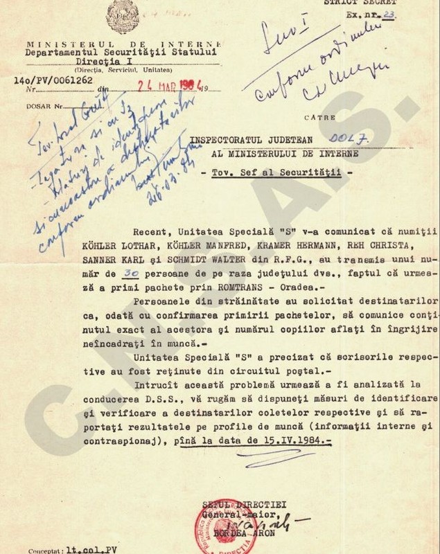 Războiul Securității din România comunistă cu coletele din străinătate - securitate Dolj