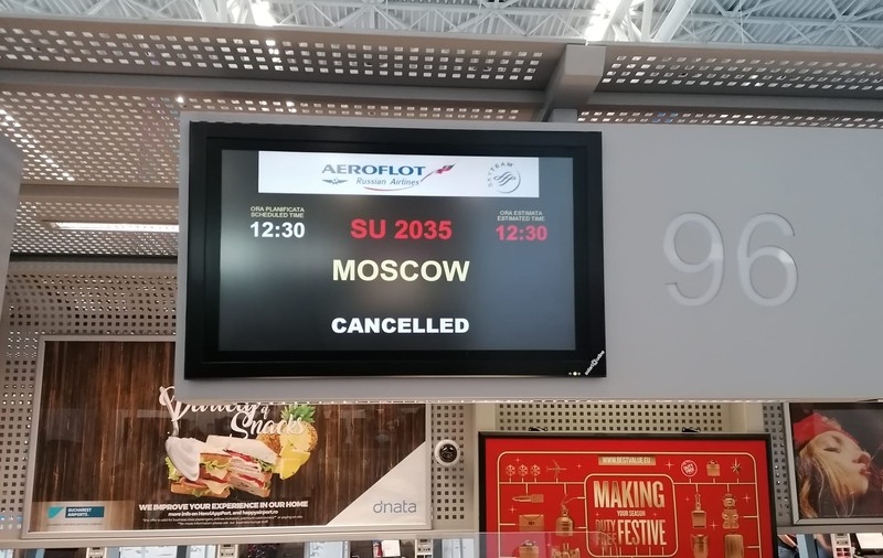 A fost anulat zborul direct București - Moscova. În Rusia se ajunge doar cu escală, ocolind zona de conflict