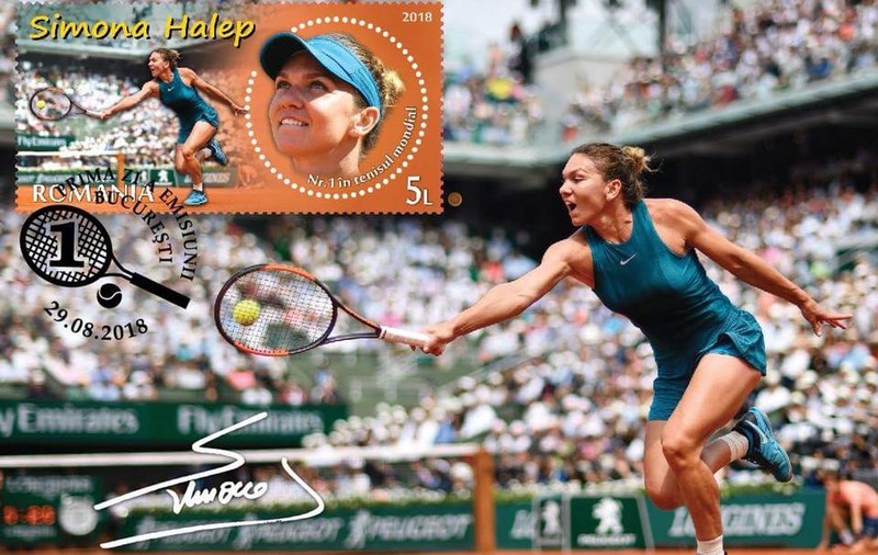 Timbru dedicat Simonei Halep pentru victoria de la Roland Garros