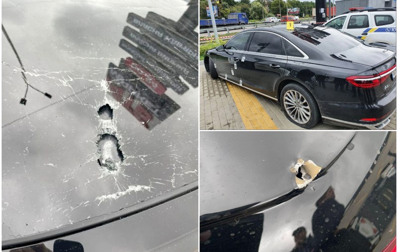 Tentativă de asasinat în Ucraina. Mașina unui consilier al președintelui, ciuruită de gloanțe