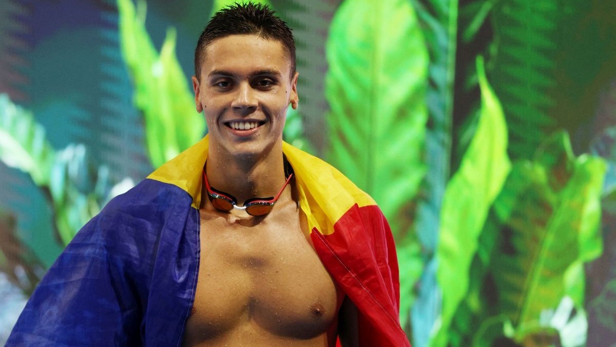 David Popovici este primul campion olimpic al natației masculine din România. Foto: Getty Images